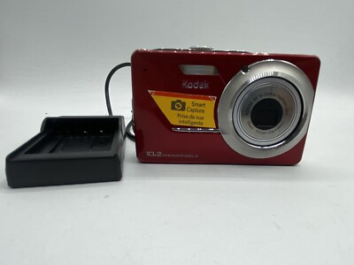 Kodak EasyShare M340 10.2MP Digital Camera - Red Tested Works
