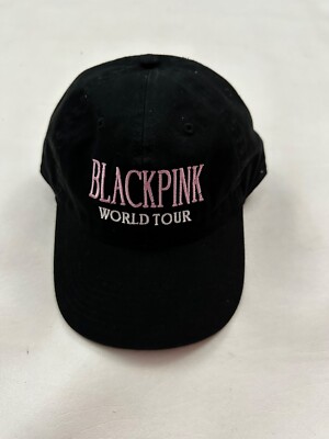 Blackpink World Tour Graphic Adjustable Black Baseball Hat One