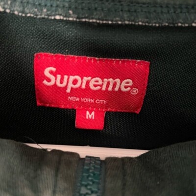 SUPREME TRACK HALF ZIP PULLOVER GREEN STARS PRINT MEN's M | eBay