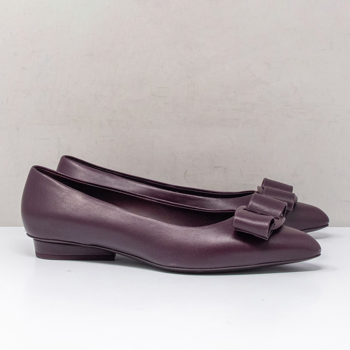 Salvatore Ferragamo Viva Plum Ballet Flat, Size 7 D | eBay
