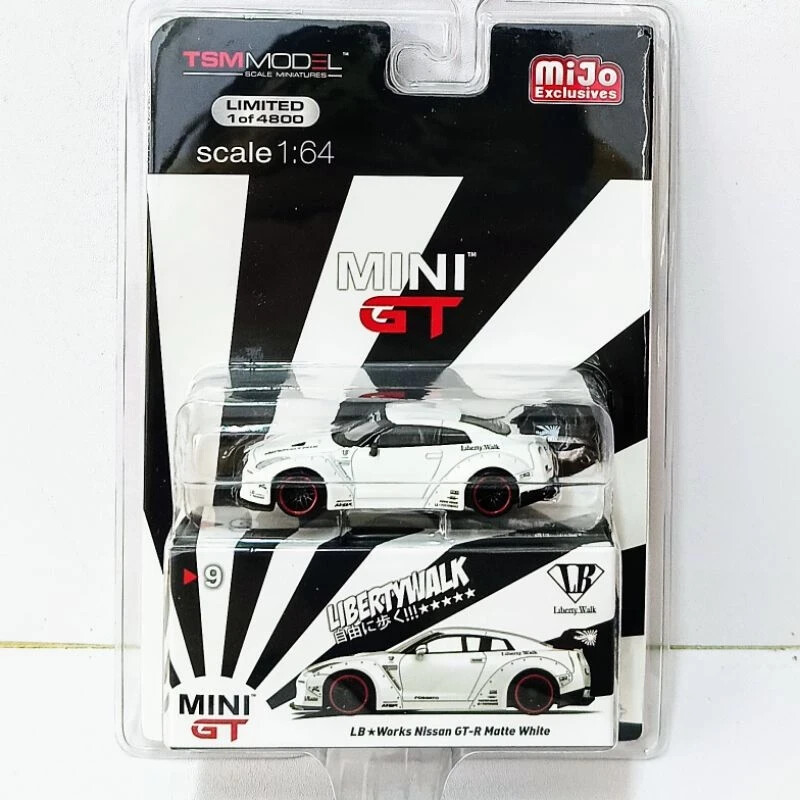 Mini GT #9 LBWK Liberty Walk Nissan GT-R R35 Matte White - Blister