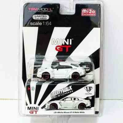 Mini GT #9 LBWK Liberty Walk Nissan GT-R R35 Matte White - Blister