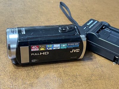 動作確認OK】JVC Everio GZ-E310-V 三脚 バッテリー2個 動作確認OK