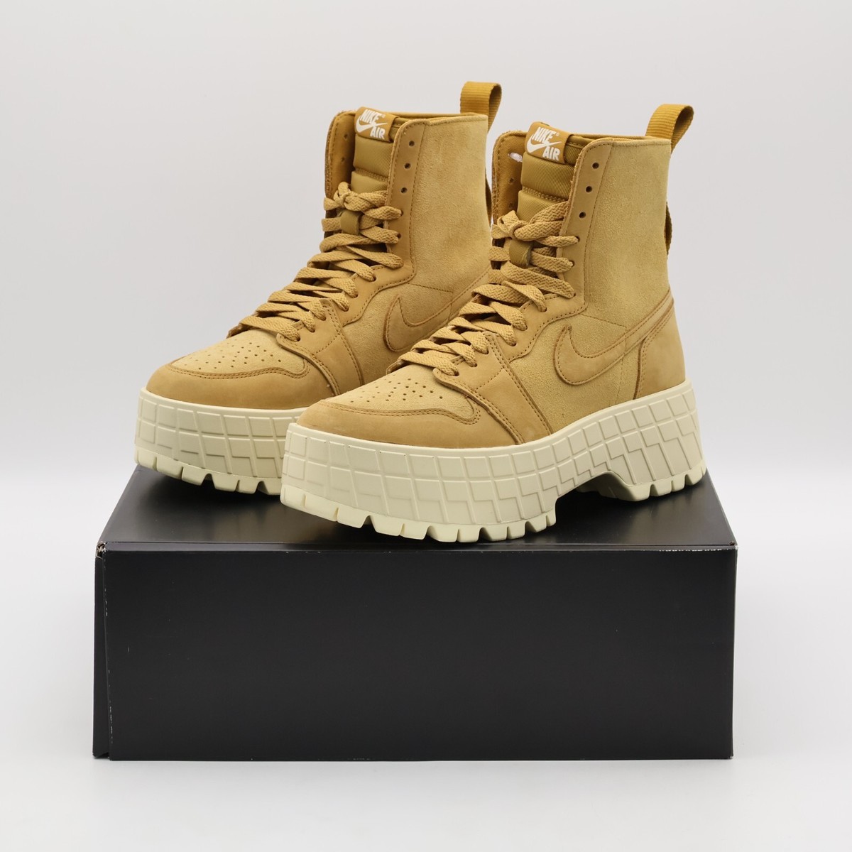 FJ5737-700 Nike Women's Air Jordan 1 Brooklyn Wheat Muslin