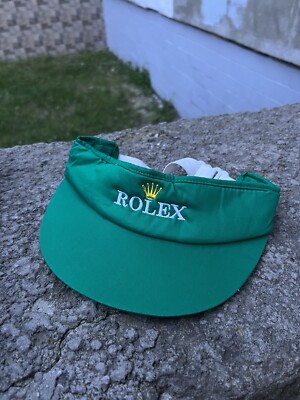 Vintage Rolex Tennis Visor Cap Green Crown RARE Adjustable Hat Cap