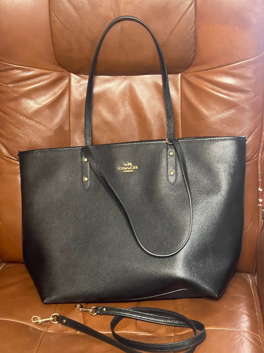 COACH Crossgrain Leather Large City Zip Tote Shoulder Shopper