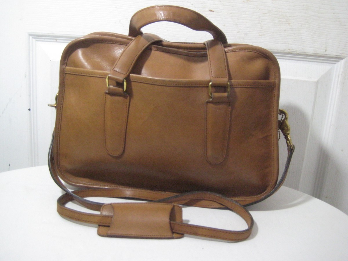 Coach Vintage Glove tanned Leather Flight Bag Weekender Briefcase