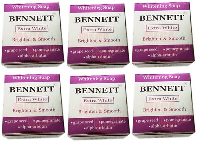 6pcs Bennett Extra White Antioxidant Whitening Soap 130 G. for