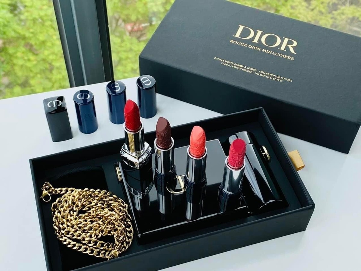 Dior Rouge Minaudière Clutch & 4-Piece Lipstick Set Lmited Edition