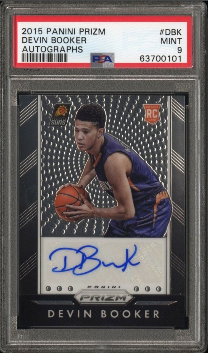 2015 Panini Prizm Devin Booker RC Rookie Autographs Auto #DBK PSA