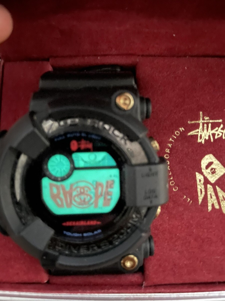 BAPE x STUSSY G-SHOCK FROGMAN Watch Limited | eBay