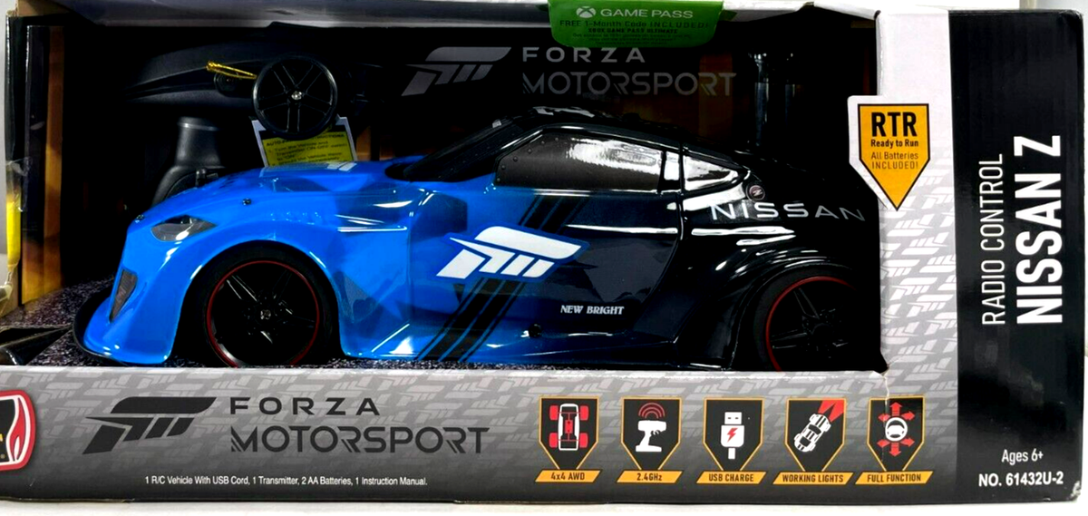 New Bright - 61432 - RC Nissan Z Sportscar - Scale 1:14 - Blue | eBay