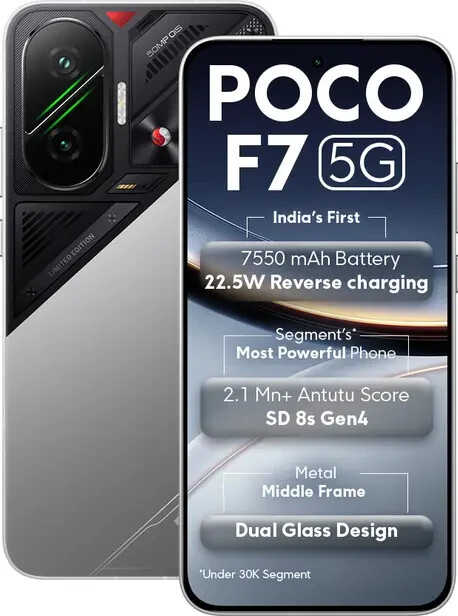POCO F7 5G Factory Unlocked Dual SIM 12GB RAM 512GB Storage-6.83