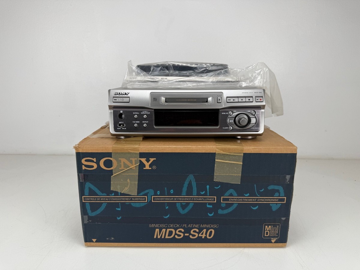Sony MDS-S40 Mini Disc Deck With Original Box - Remote Control