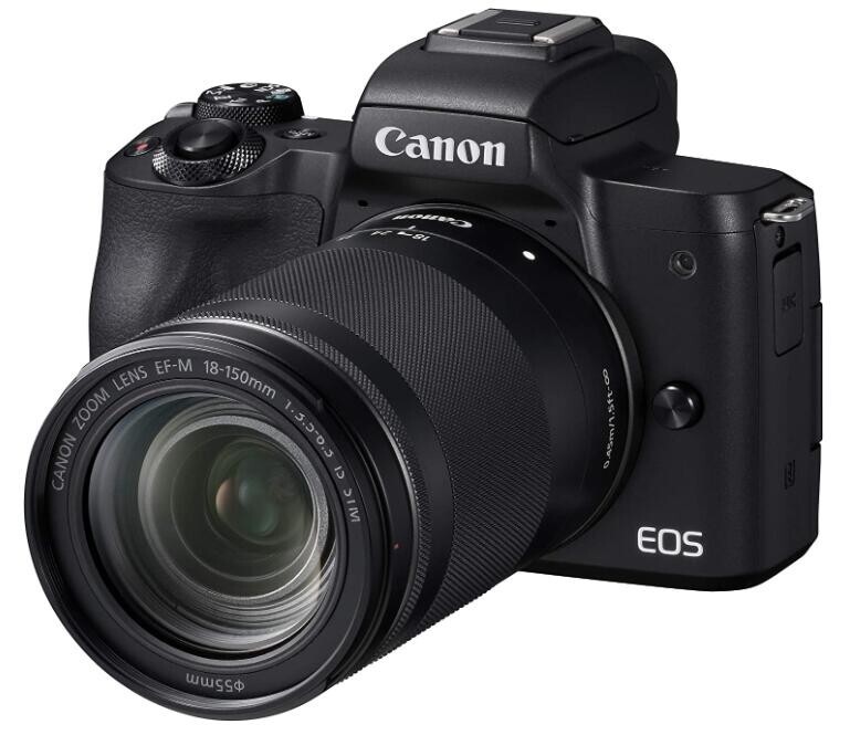 Canon Mirrorless SLR Camera EOS Kiss M High-Power Zoom Kit Black