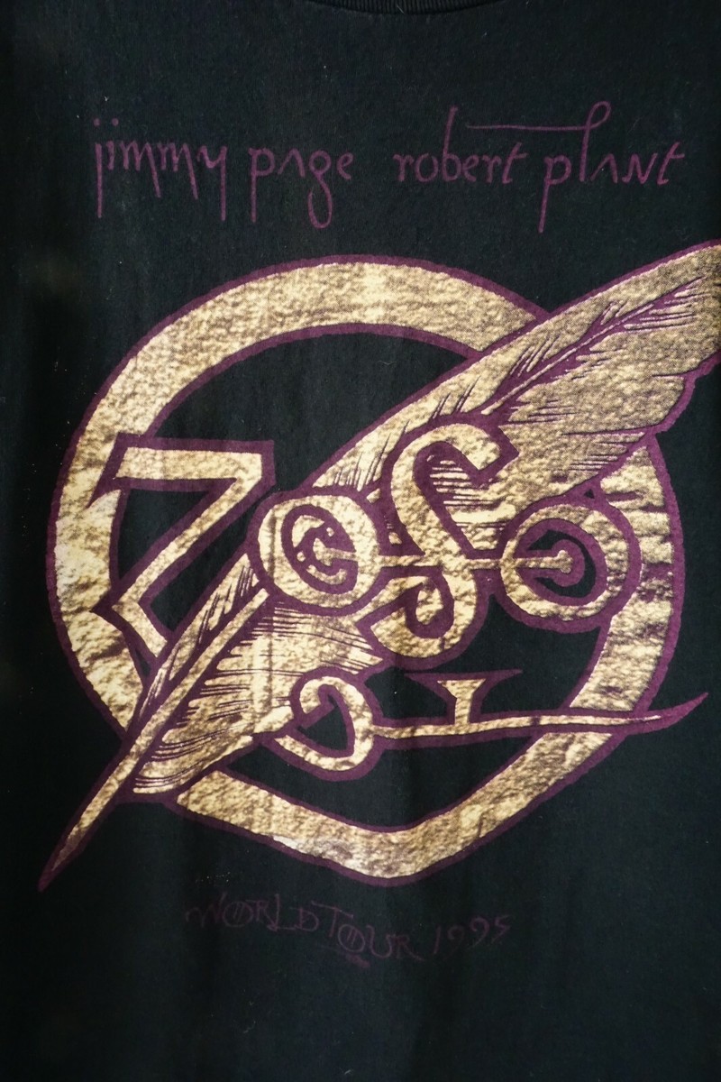 VINTAGE 1995 JIMMY PAGE ROBERT PLANT LED ZEPPELIN ZOSO TOUR XL T