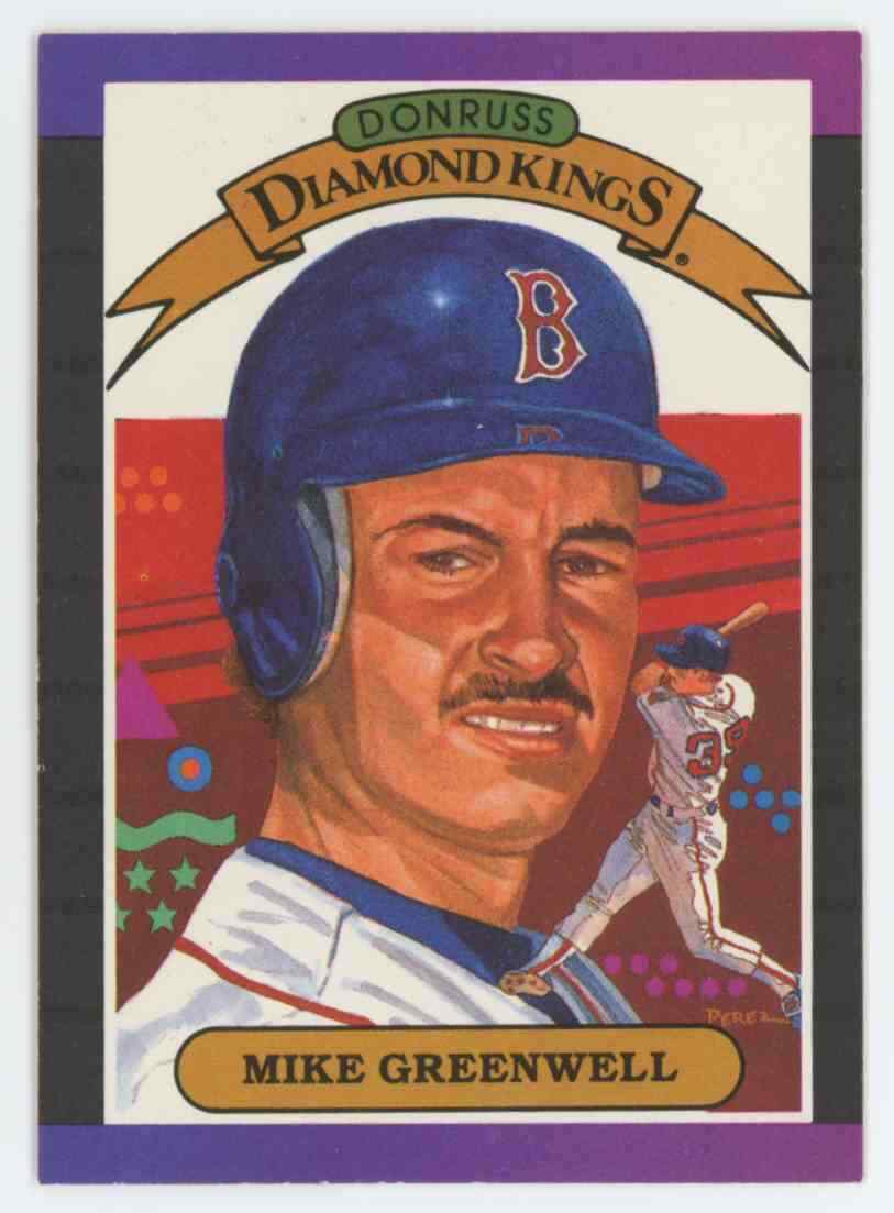 1988 Donruss Diamond Kings Mike Greenwell #1 | eBay