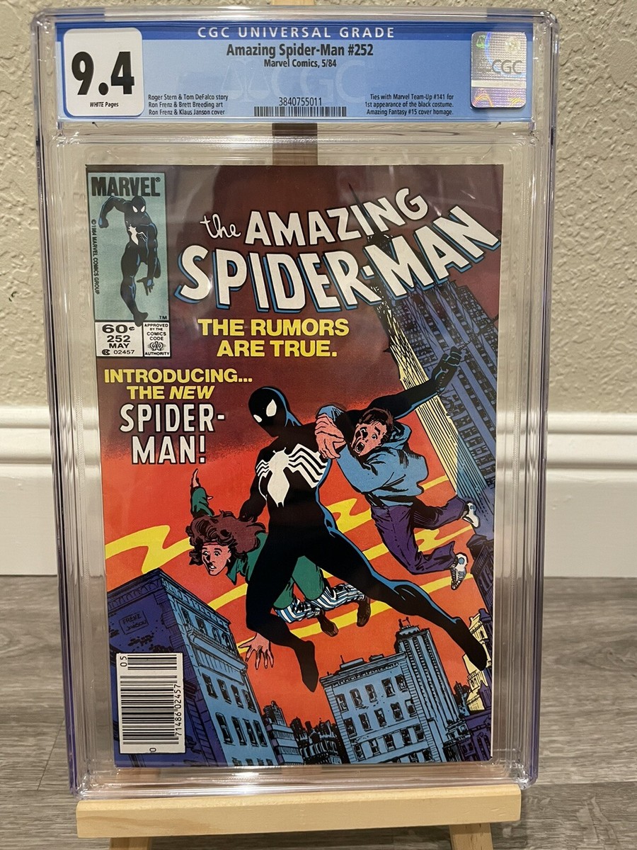 amazing spiderman 252 cgc 9.4 newstand white pages | eBay
