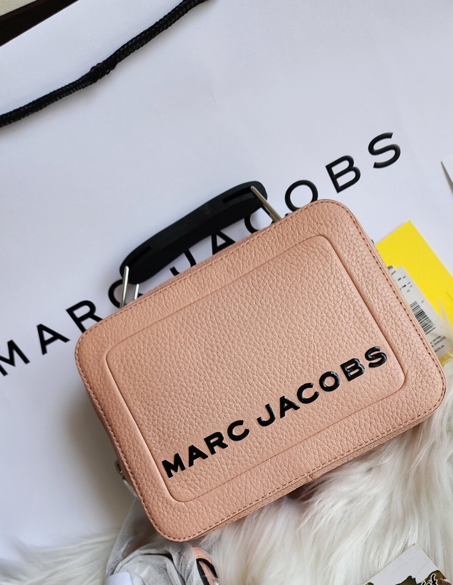 Marc Jacobs The Box 20 Bag Leather Double Zip Crossbody Satchel