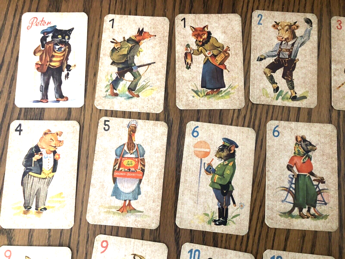 Antique German BLACK PETER Cards Game | eBay