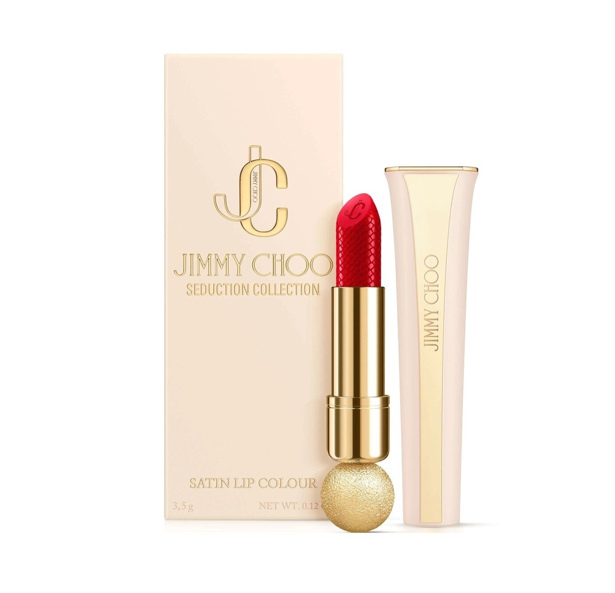Jimmy Choo Seduction Collection Satin Lip Colour Lipstick in Red