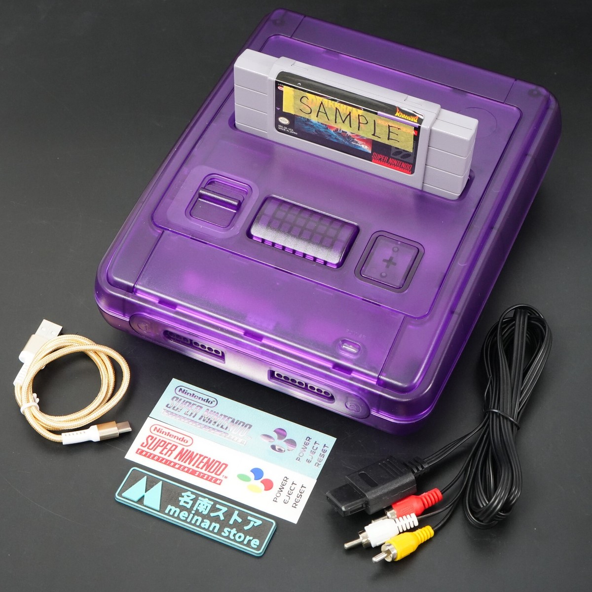 Nintendo Super Famicom Console SHVC-001 SFC SNES Purple Shell USB