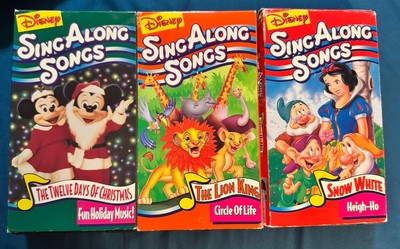 Disney Sing Along Songs VHS lot 3: 12 days of Christmas - Lion