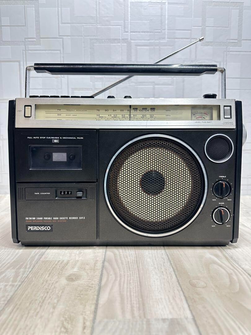 Hitachi TRK-5240 Vintage Boombox FM Radio Cassette Playback