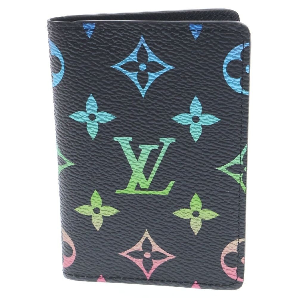 LOUIS VUITTON Pocket Organizer Monogram Iridescent Gradient Black