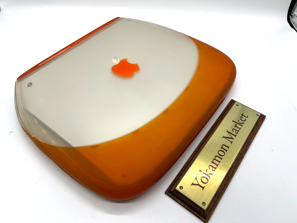 Vintage Apple Tangerine Clamshell iBook G3 300mhz Orange AC100V