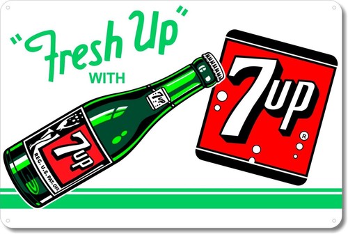 Vintage 1970s Peter Max Style 7UP Plexiglass Soda Machine Display