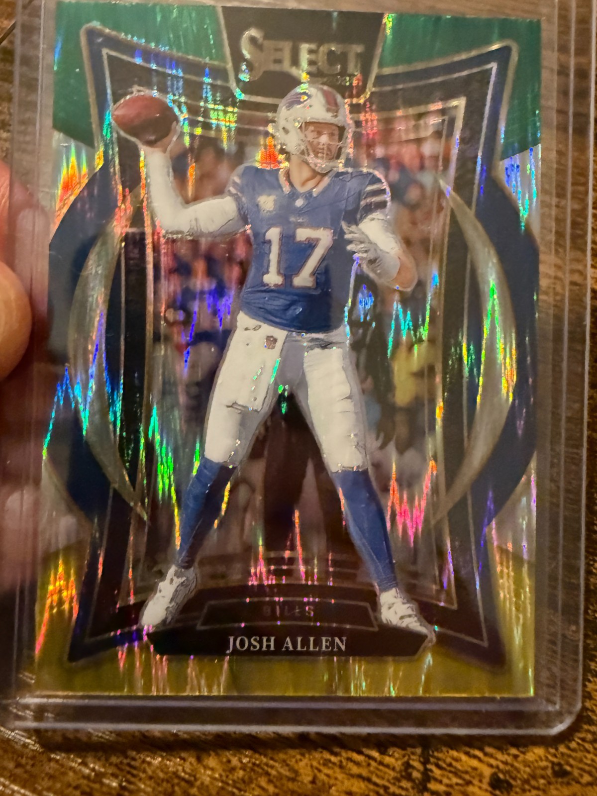 NFL Select 2024 Josh Allen Green & Yellow Prizm Shock | eBay