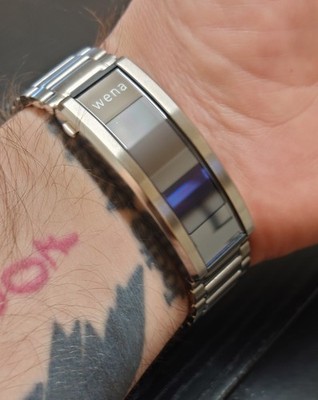 Sony Wena 3 WNW A21A/B Smart watch Band Set with 20mm rubber Black