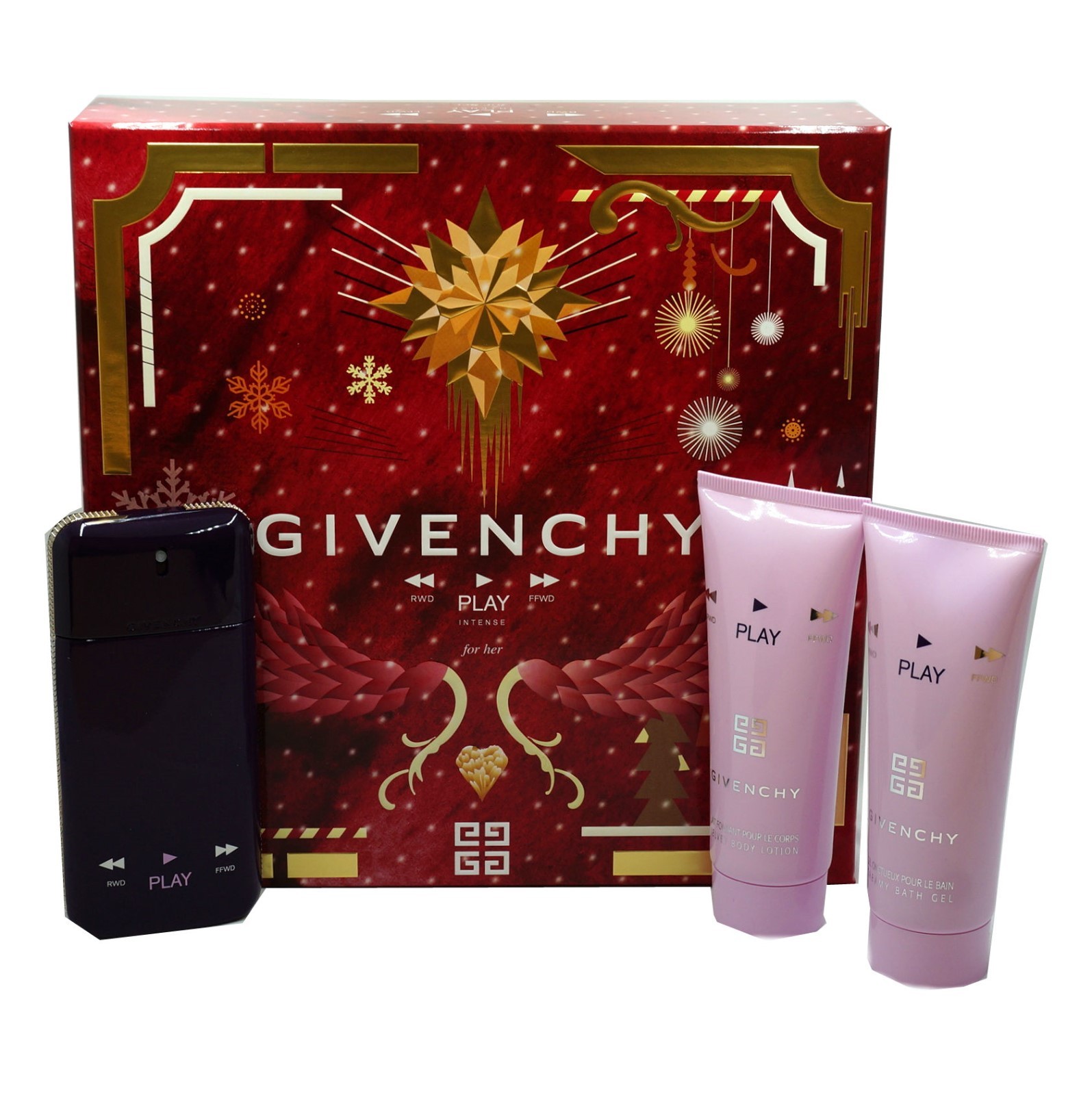 GIVENCHY PLAY FOR HER INTENSE 3 PIECE GIFT SET EAU DE PARFUM 50ML