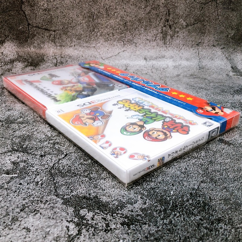 Nintendo 3DS Double Pack Mario & Luigi RPG Paper Mix & Kart 7 Game