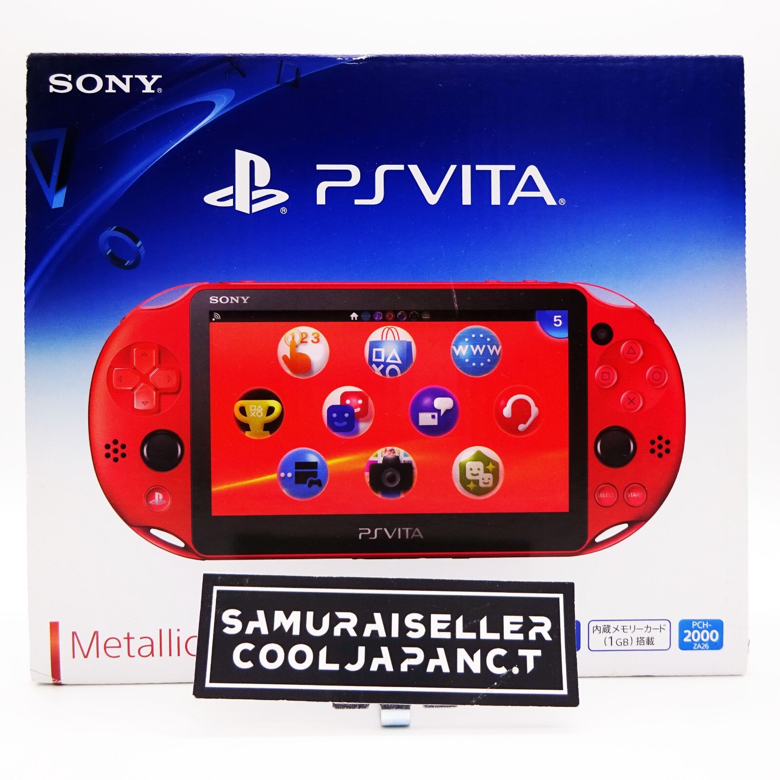 Sony PCH-2000 ZA26 Playstation PS Vita Wi-Fi Metallic Red Console