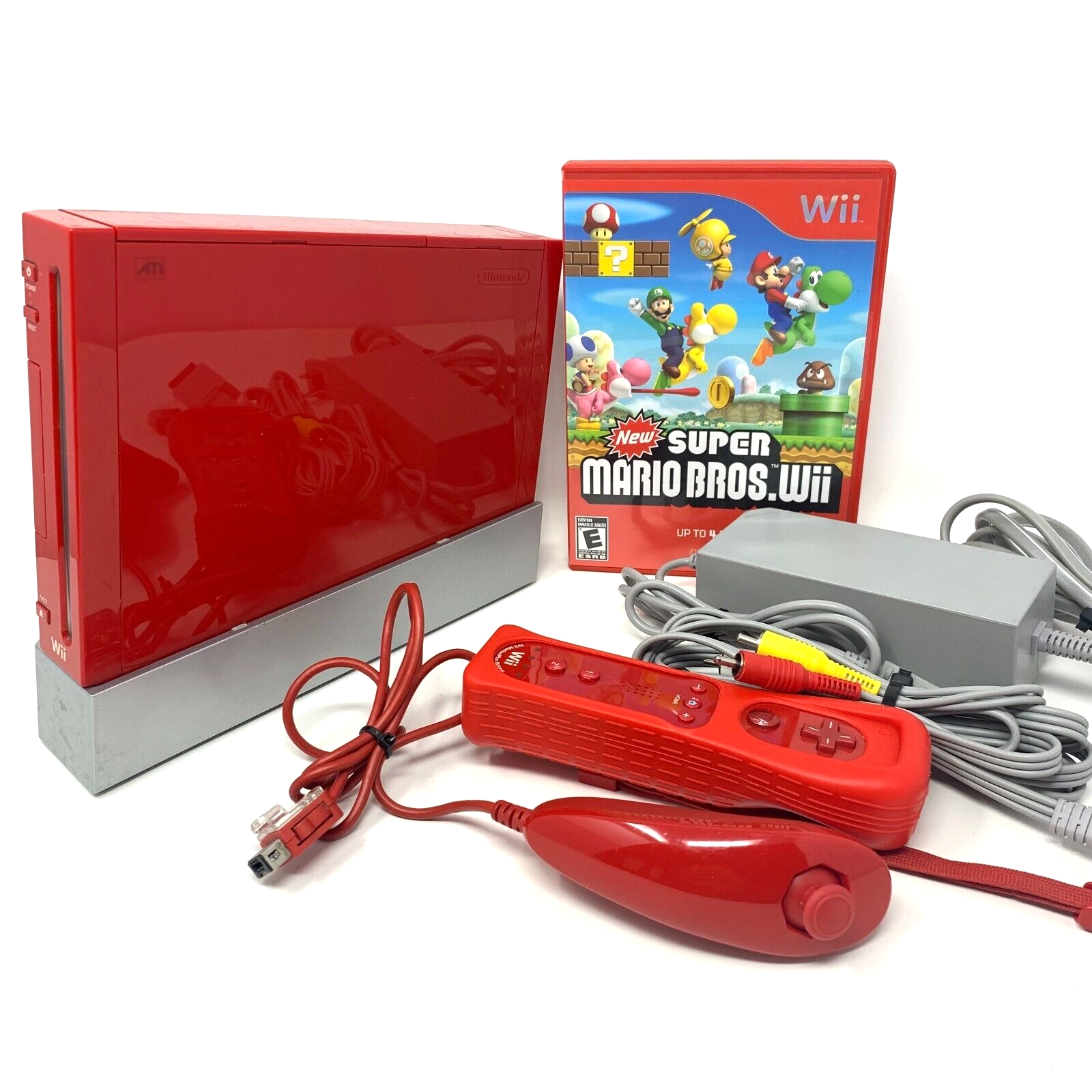 Nintendo Wii Super Mario Bros 25th Anniversary Limited Edition Red