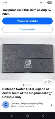 Nintendo Switch OLED Legend of Zelda: Tears of the Kingdom Edition