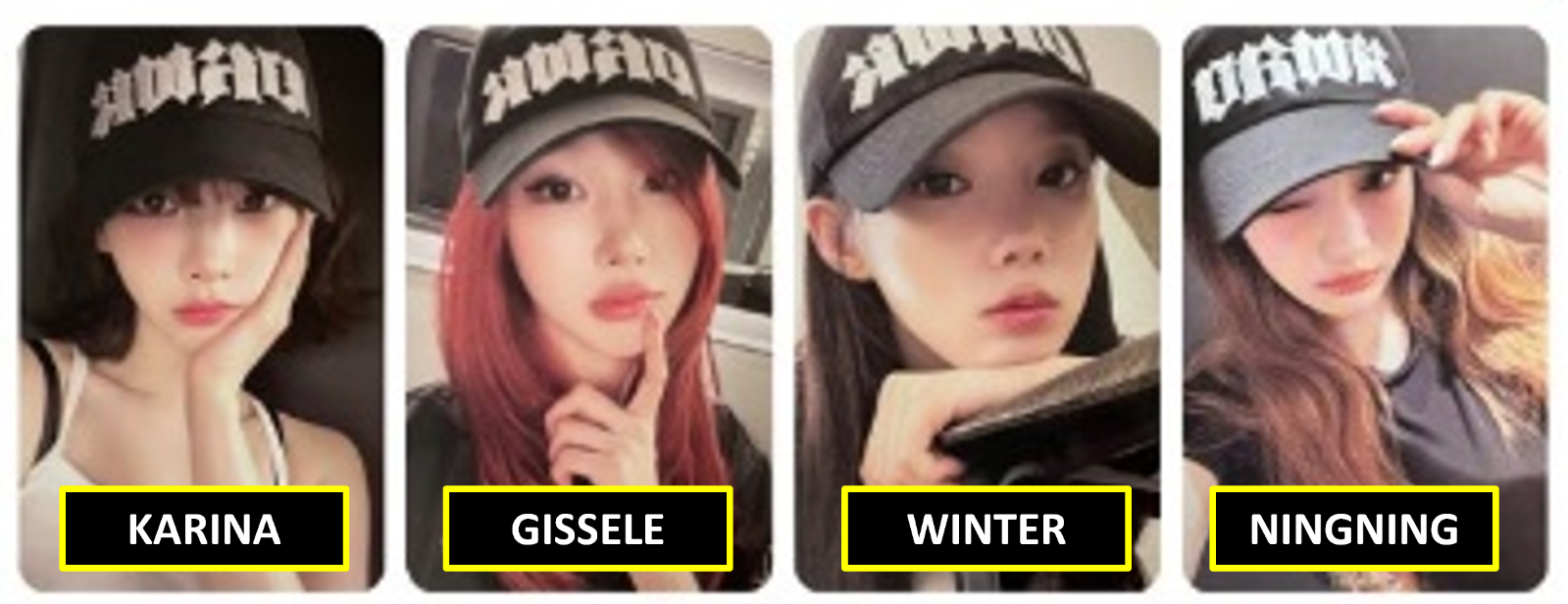 AESPA DIRTY WORK MD BALL CAP OFFICIAL PHOTOCARD PC KARINA WINTER