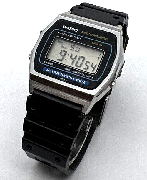 Vintage 80's CASIO W-34 Module 415 Mens 40mm Digital Watch