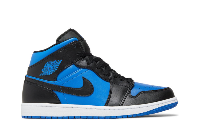 DQ8426-042] Mens Air Jordan Retro 1 Mid 'Black Royal Metallic' | eBay