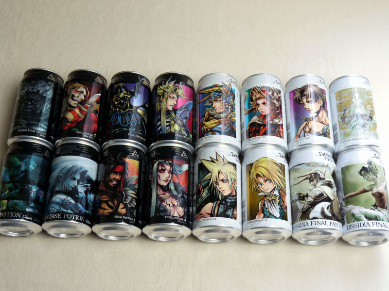 ファイナルファンタジー7&ディシディアFFポーション空き缶コンプ40缶