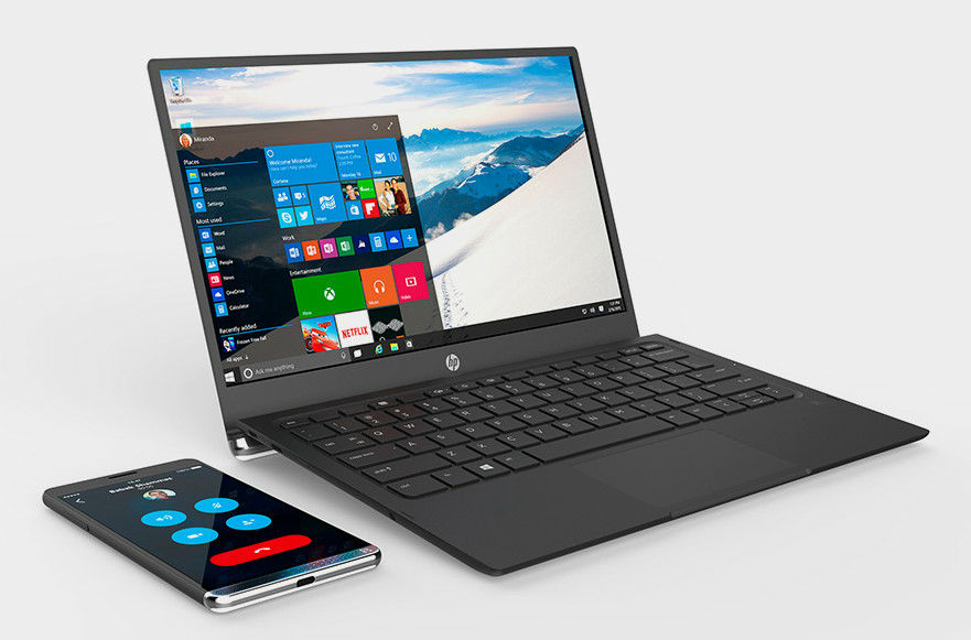 ノートPC型ドックと連携可能なWindows 10 Mobile搭載スマホ「HP Elite