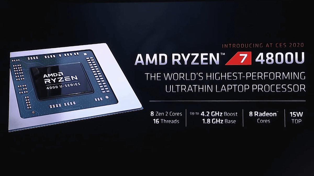 AMDがノートPC向けの7nm設計・Zen 2アーキテクチャAPU「Ryzen Mobile