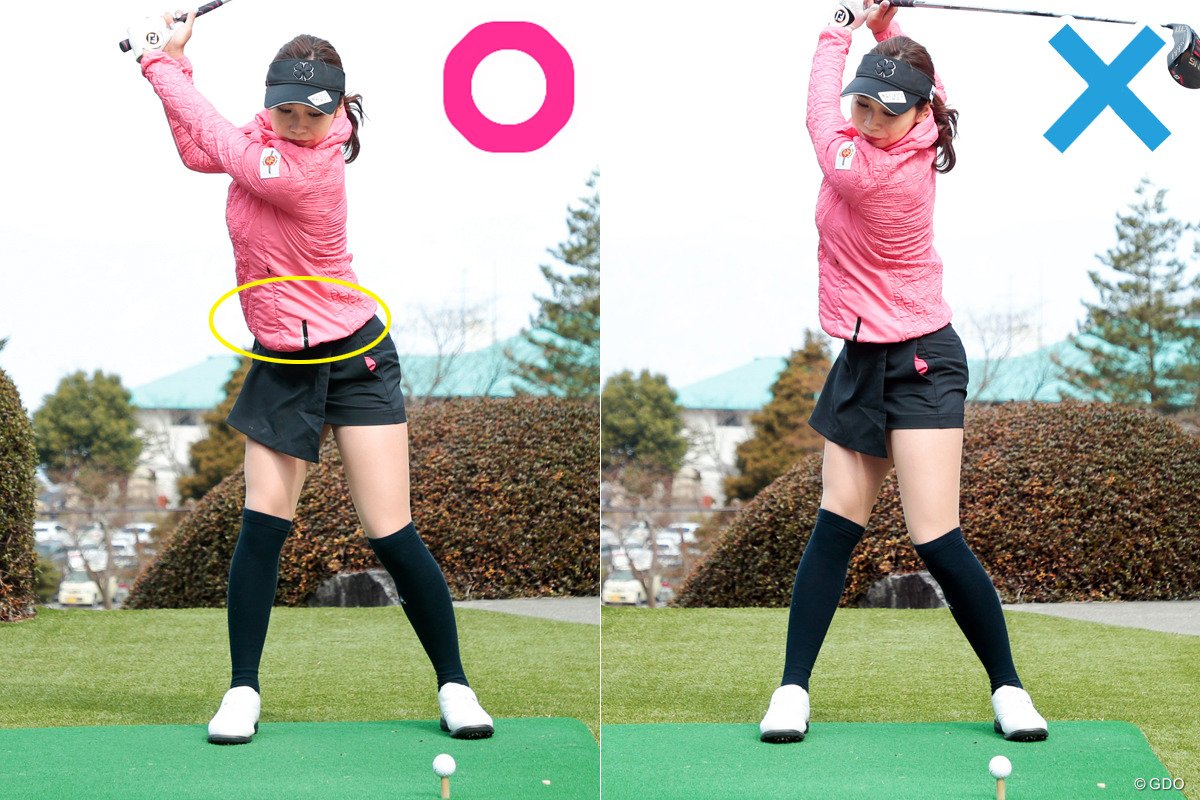 オーバースイングかどうかの簡単な見極め方 熊谷かほ｜GDO ゴルフ