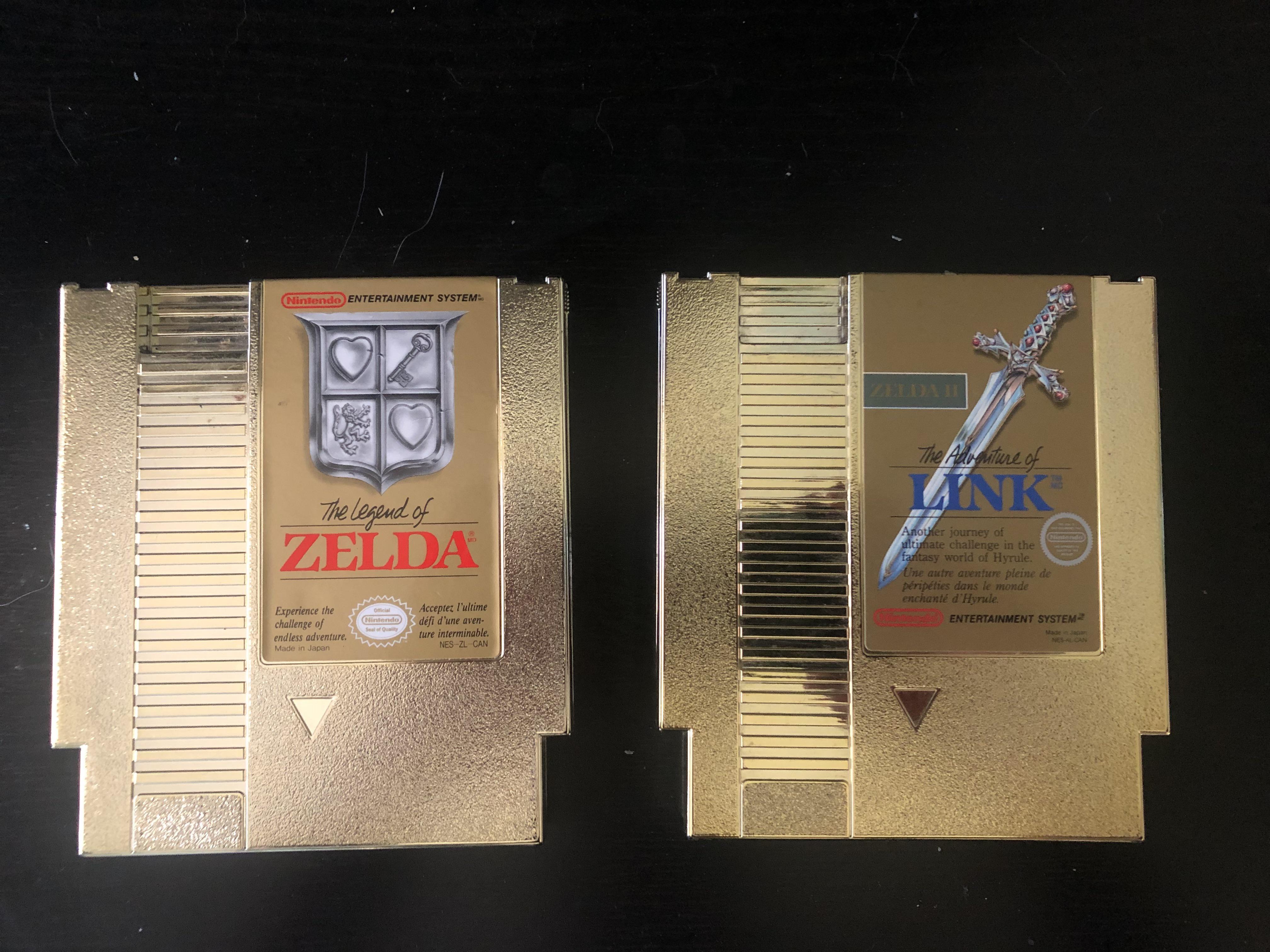 80ドル後、ファミコンのゼルダの伝説の金色のカートリッジを両方ゲット