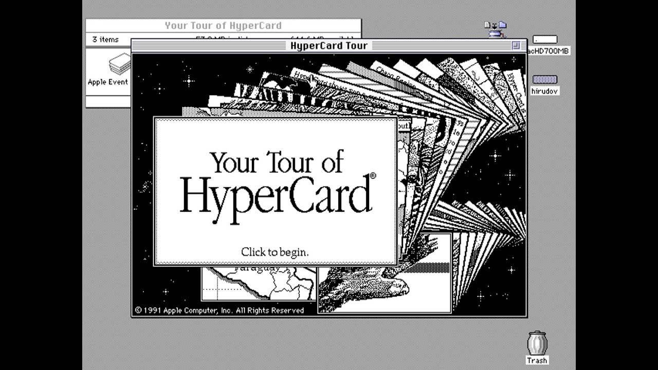 HyperCard for MaOS 1987-1998 I made my first game with it in