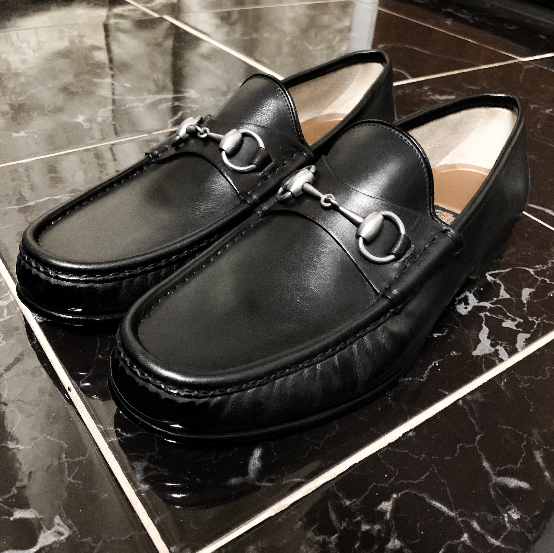 GUCCI square toe leather bit Loafers 【公式通販】
