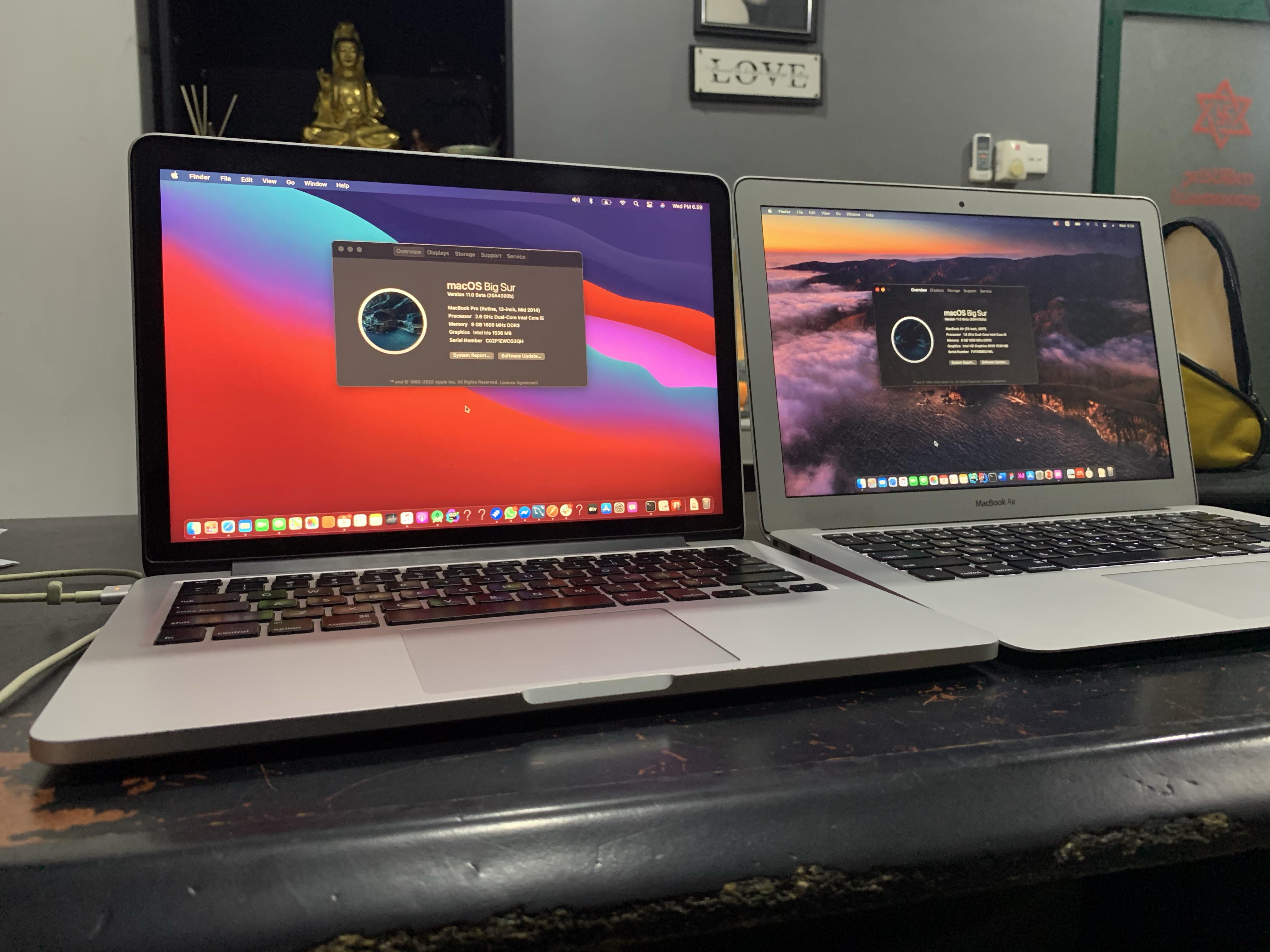 2014 MacBook Pro & 2017 MacBook Air running Big Sur. : r/mac