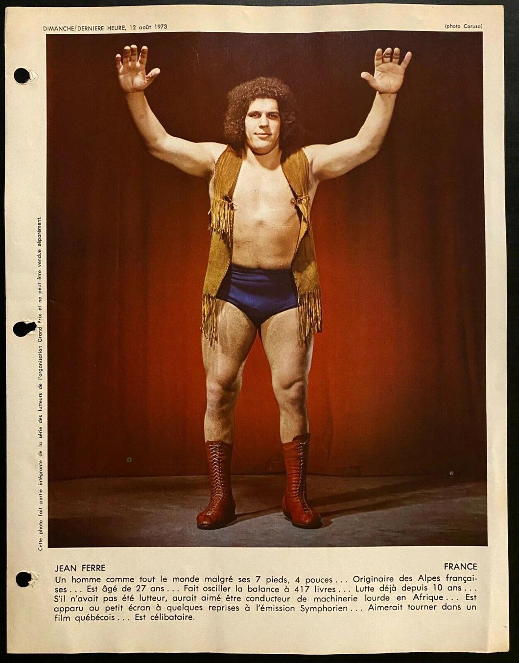 1973年の、アンドレ・ザ・ジャイアントがWWFに移籍し「アンドレ・ザ